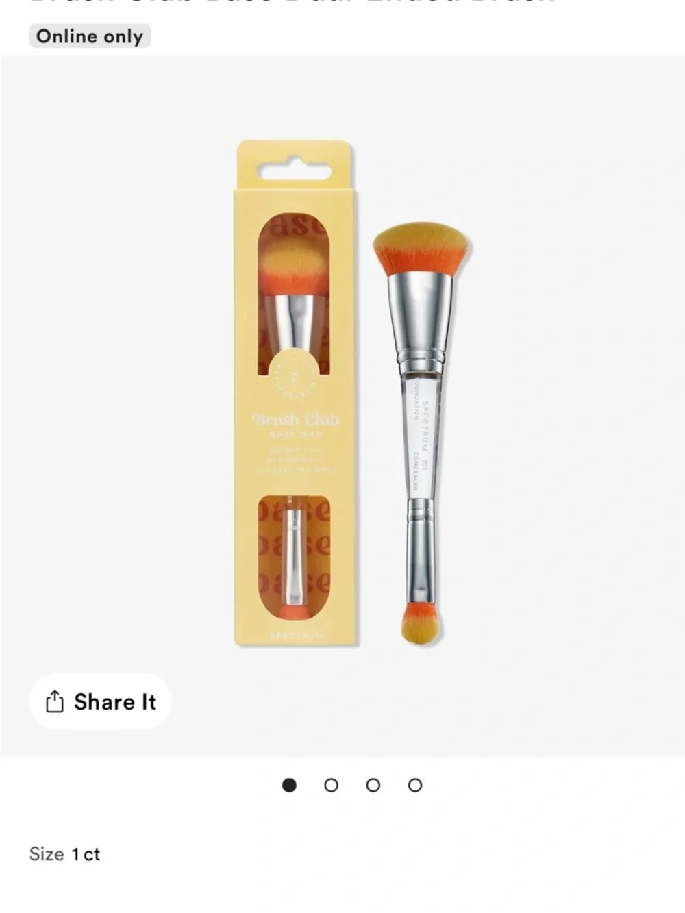 *NEW*Spectrum* Brush Club Base Duo Makeup Brush - Yellow